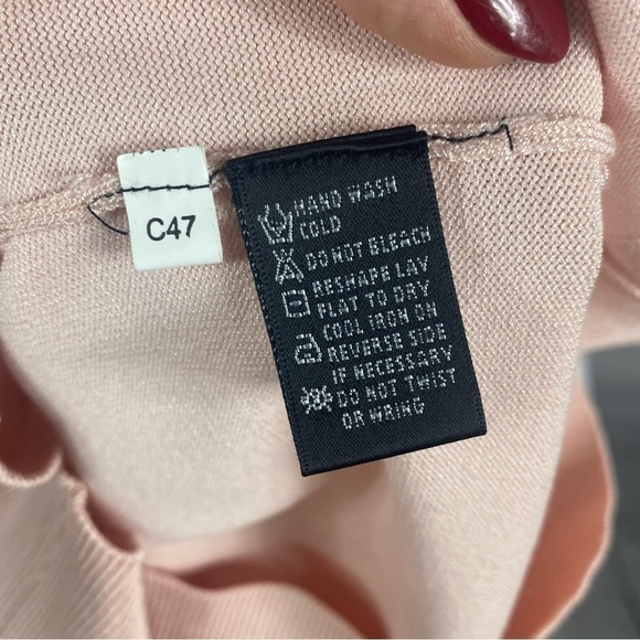 silx by August Silk 17.5" sleeve light pink with pearl buttons cardigan… - Picture 5 of 8